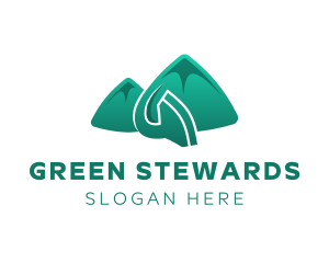 Green Cleaner Mountain logo design