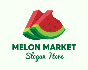3D Watermelon Slice logo