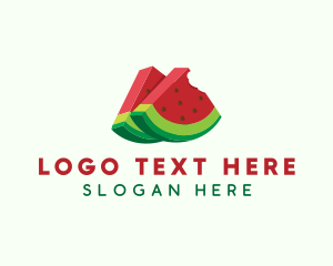 3D Watermelon Slice logo