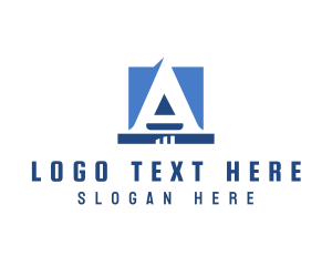 Modern Business Letter A logo