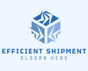 Cube Arrows Delivery logo design