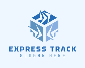 Cube Arrows Delivery logo design