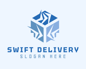 Cube Arrows Delivery logo design