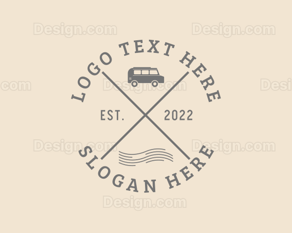 Hipster Car Travel Logo