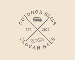 Hipster Car Travel logo design