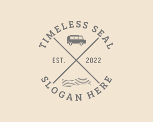 Hipster Car Travel logo design