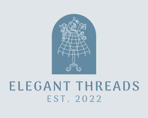 Fashion Petticoat Mannequin Sewing logo design