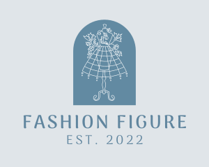 Fashion Petticoat Mannequin Sewing logo design