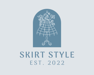 Fashion Petticoat Mannequin Sewing logo design