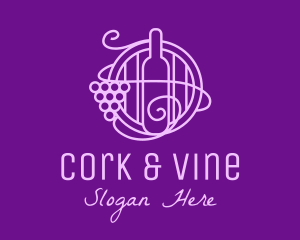 Wine Orchard Barrel logo design