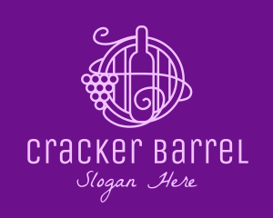 Wine Orchard Barrel logo design