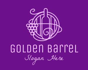 Wine Orchard Barrel logo design