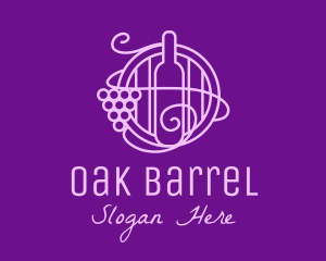 Wine Orchard Barrel logo design