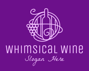 Wine Orchard Barrel logo design