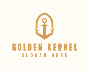 Golden Anchor Seaman logo design