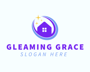 Housekeeping House Sparkles logo design