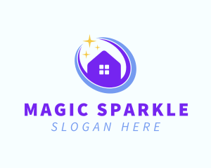 Housekeeping House Sparkles logo design