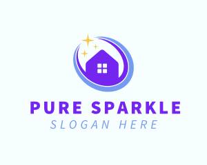 Housekeeping House Sparkles logo design