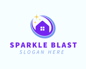 Housekeeping House Sparkles logo design