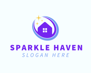 Housekeeping House Sparkles logo design