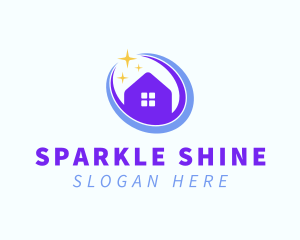 Housekeeping House Sparkles logo design