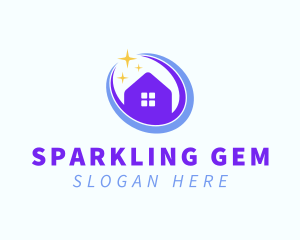 Housekeeping House Sparkles logo design