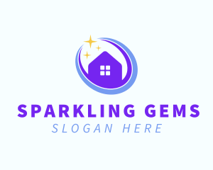 Housekeeping House Sparkles logo design