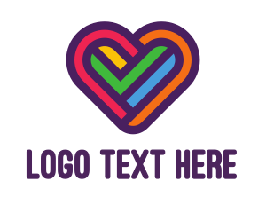 Heart - Colorful Heart Love logo design
