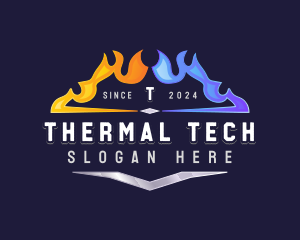 Heat Cool Thermal logo design