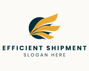 Wings Logistics Delivery logo design