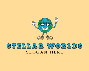 World Globe Planet logo design