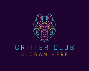 Neon Lobster Restaurant logo design