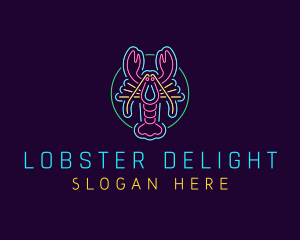 Neon Lobster Restaurant logo design