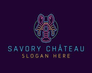 Neon Lobster Restaurant logo design