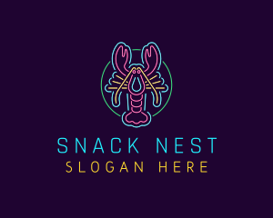 Neon Lobster Restaurant logo design