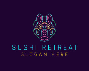 Neon Lobster Restaurant logo design