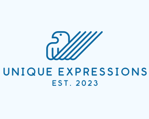 Monoline Bird Express  logo design