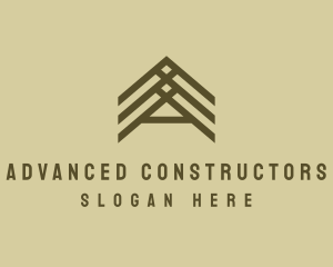 Wooden Roof Letter A  logo design