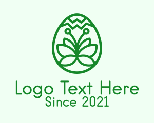 Green Flower Egg logo