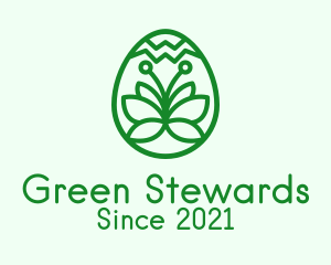 Green Flower Egg logo design