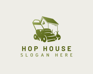 House Lawn Mower logo design