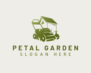 House Lawn Mower logo design