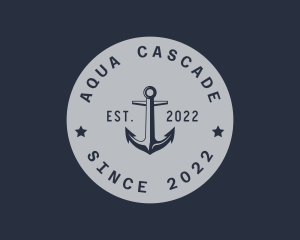 Hipster Anchor Emblem logo design