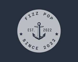 Hipster Anchor Emblem logo design