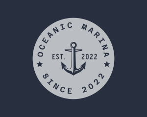 Hipster Anchor Emblem logo