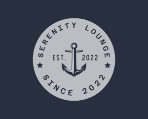 Hipster Anchor Emblem logo design