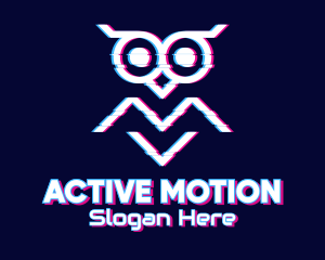 Static Motion Owl Gaming logo design