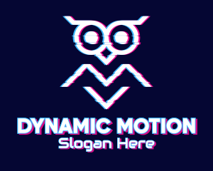 Static Motion Owl Gaming logo design