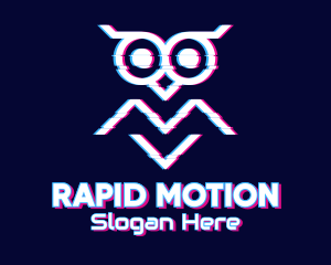 Static Motion Owl Gaming logo design