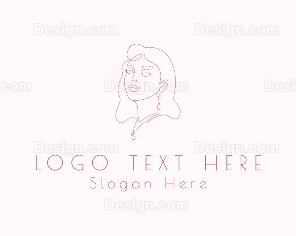 Beautiful Woman Jewelry Logo